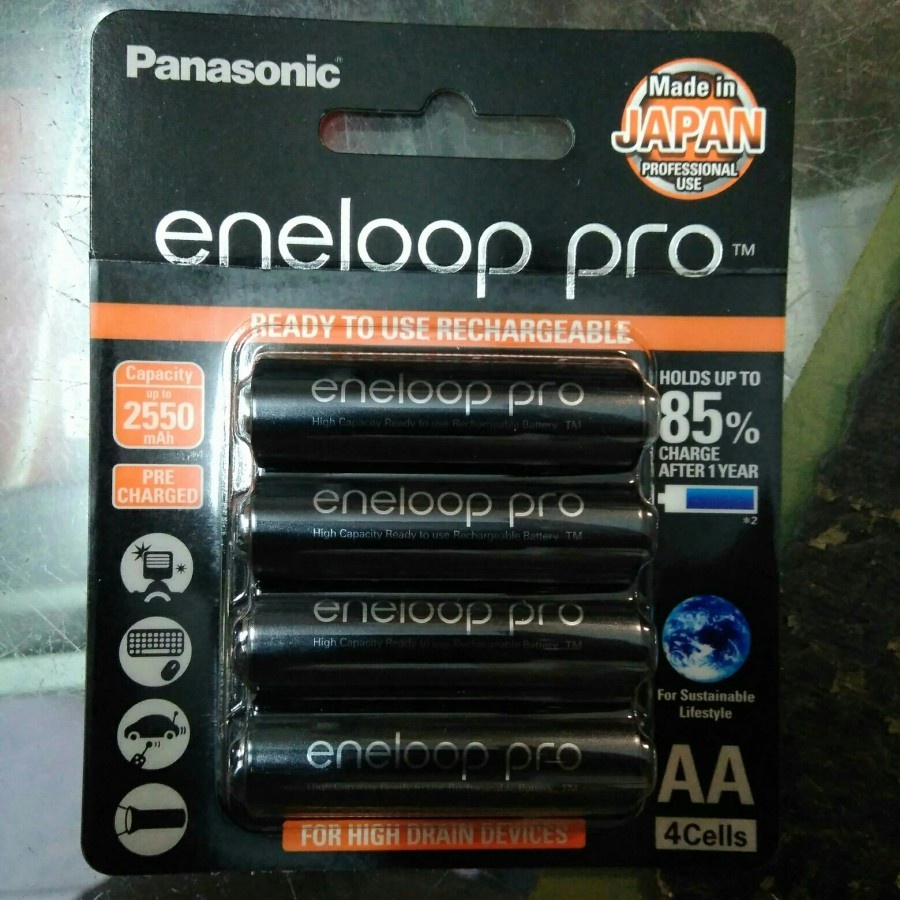 Baterai Charger Eneloop Pro AA / A2 2500Mah 1.2V Isi 4 Pcs