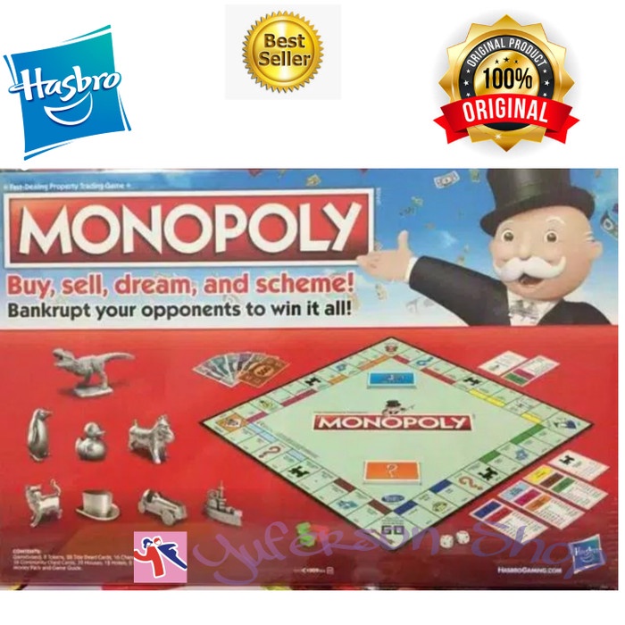 Game-Board- Monopoly Original Hasbro - Game Monopoli -Board-Game.