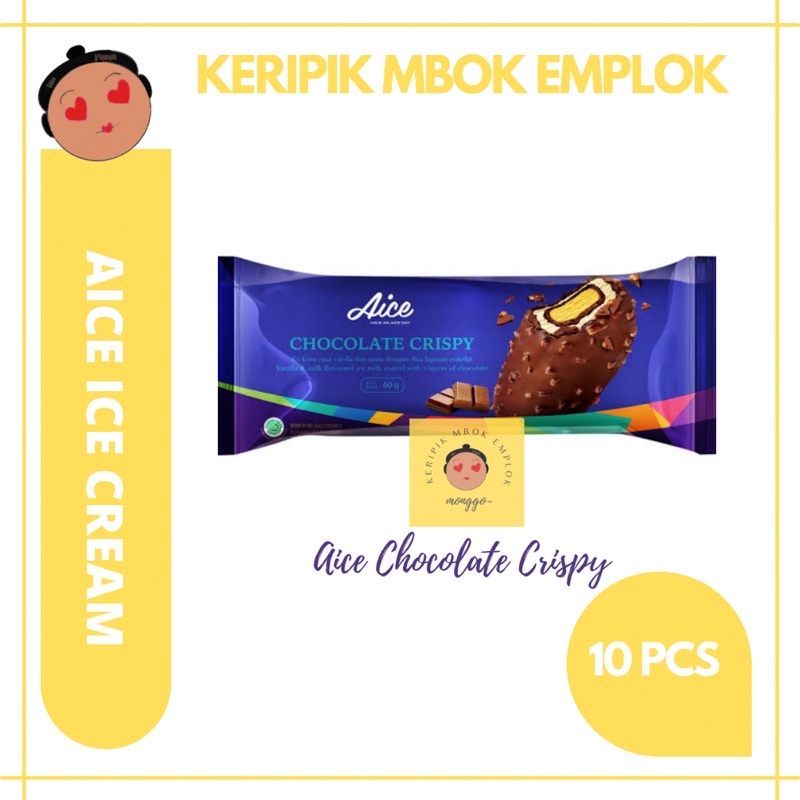 

AICE ICE CREAM ES KRIM CHOCOLATE CRISPY 60 GR - 10 PCS