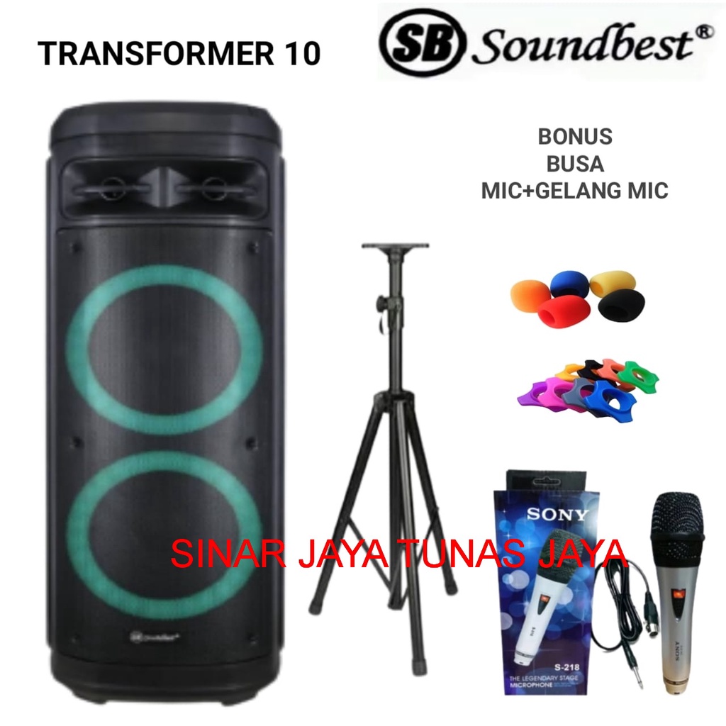 PAKET SPEAKER SOUNDBEST TRANSFORMER 10 10inch X 2 ORIGINAL GARANSI RESMI