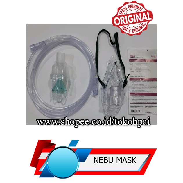 Masker Nebulizer Dewasa Adult GEA Medical Nebuliser Mask Udara Uap