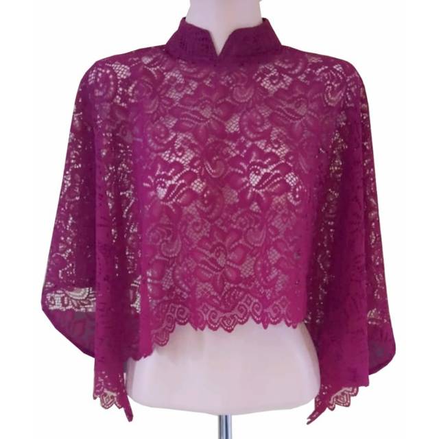 Cape brokat paris cuantik outer perempuan bahan full brukat