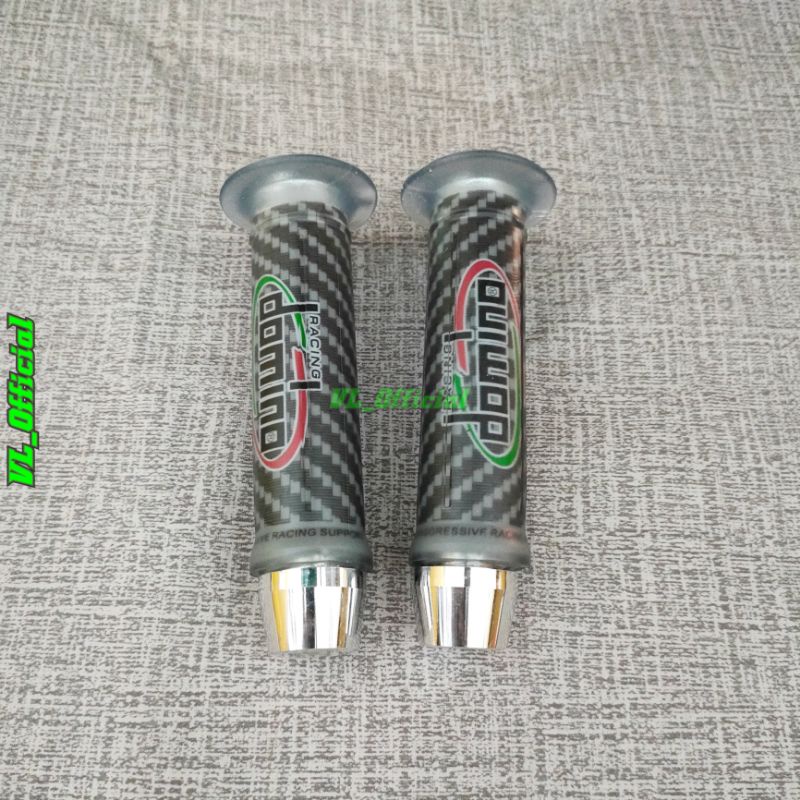 handgrip sarung gas domino karbon Thailand + jalu stang chrome model pcx universal motor grip domino Thailand plus bandul jalu beat mio vario genio Scoopy fazzio ktc rcb domino