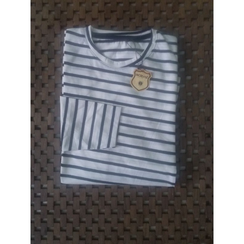 Kaos salur lengan panjang pria dan wanita kaos belang belang kaos garis garis cowok dan cewek