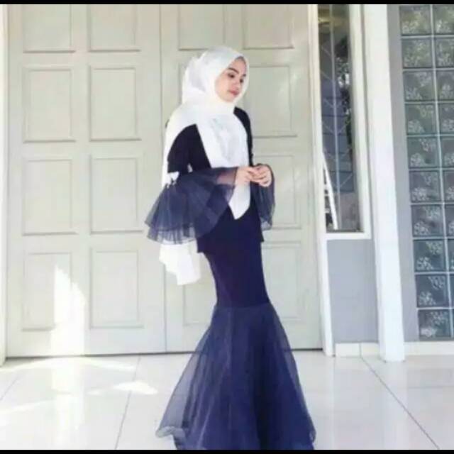 dress duyung organza