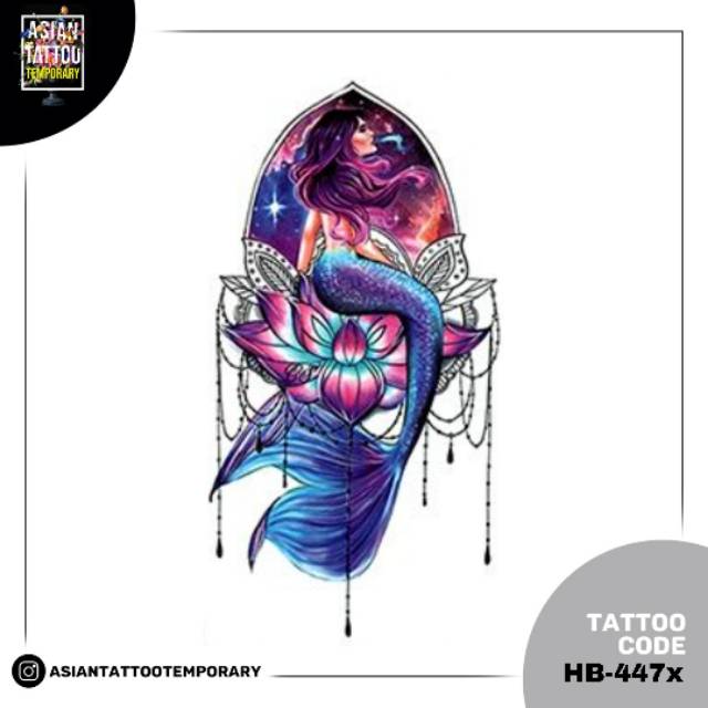 MERMAID/PUTRI DUYUNG/tatto temporer /tato temporary/TAHAN AIR/asiantattoot temporary/tattoo