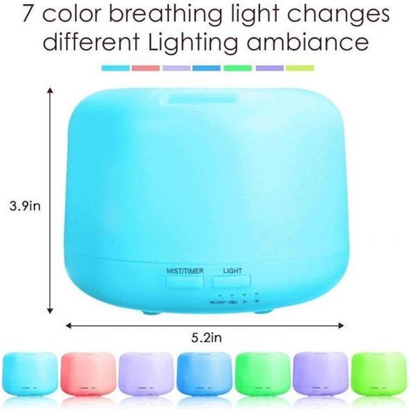 Air Humidifier Difuser 7 Color + Remote Control - Aromaterapi