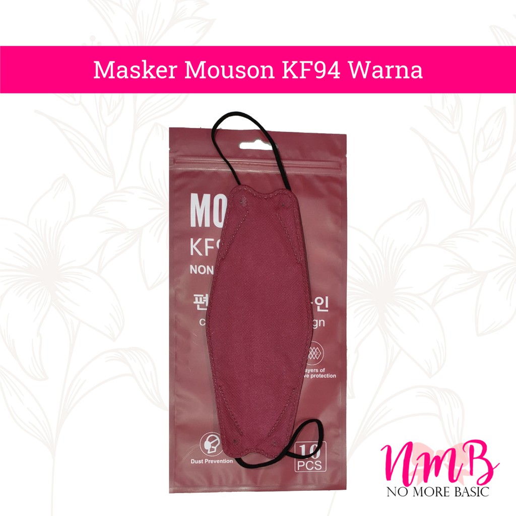 Masker Mouson KF94 Warna 1 Box Isi 10 pcs Medical Mask Masker Kesehatan Anti Virus