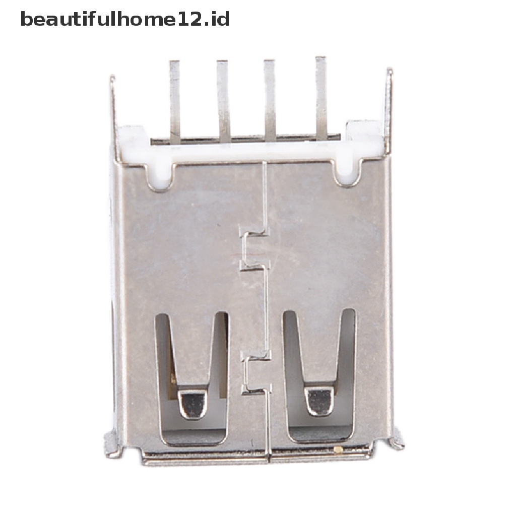 【beautifulhome12.id】 USB Female Socket Type A 4Pin 180 Degree Solder Connector .