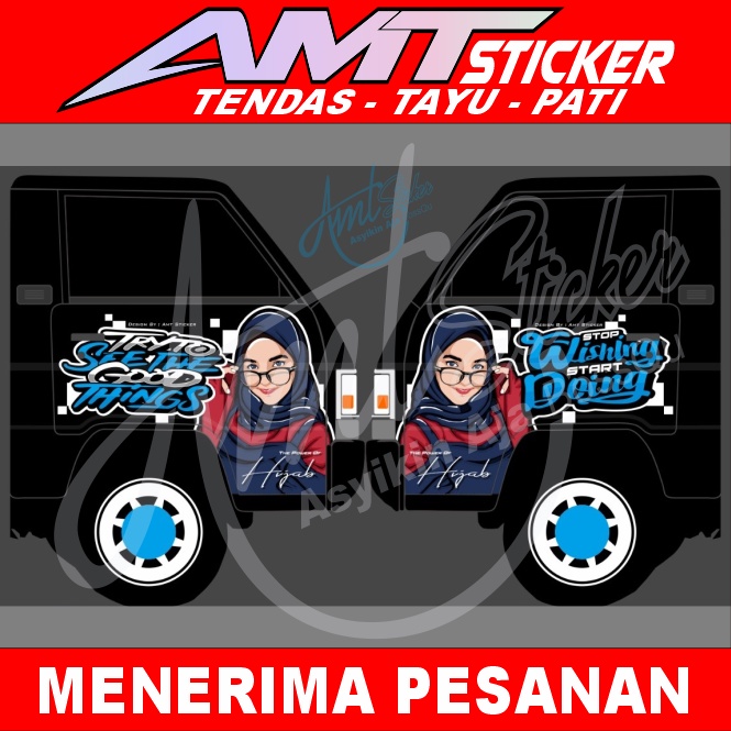 [TERBARU] STICKER DECAL FULL PINTU PICK UP L300 BISA CUSTOM GAMBAR
