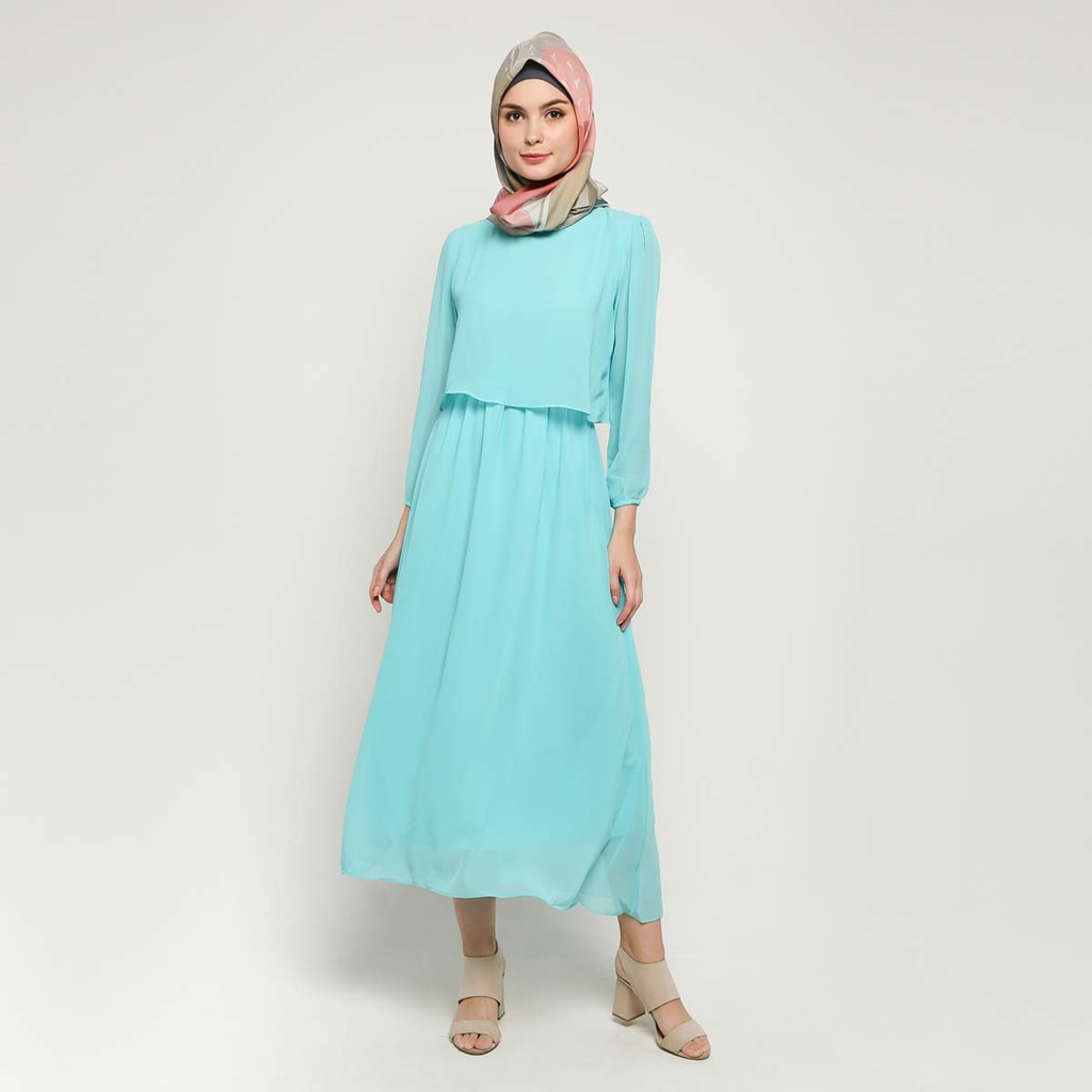 Long Dress gamis lengan Panjang Wanita Muslim Model terbaru - Laras