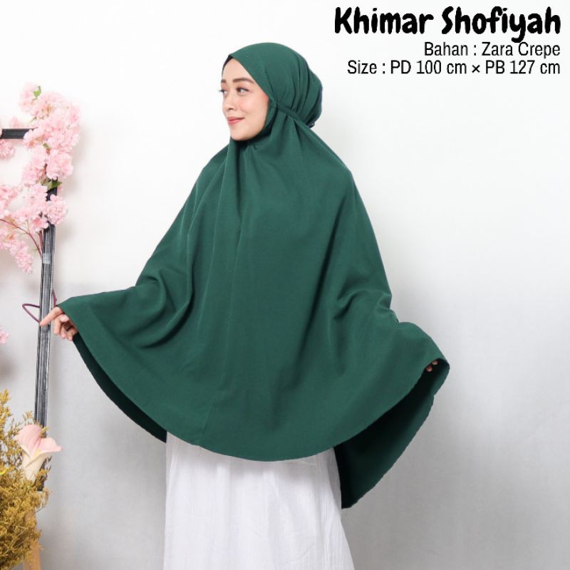 TERMURAH!!(BISA COD)HIJAB/JILBAB DEWASA_KHIMAR SHOFIYAH BAHAN ZARA CREPE_KHIMAR PED TALI_BEST SELLER