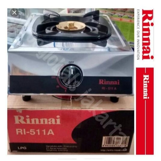 Kompor Gas Rinnai 1 Tungku Stainless Steel RI-511A PROMO MURAH