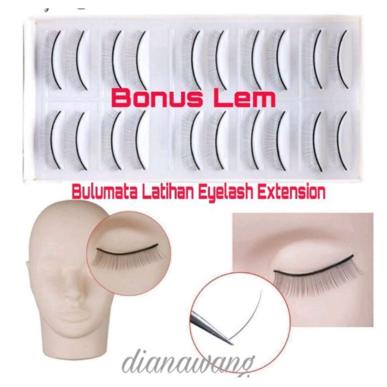 Patung Belajar Eyelash extension / Manekin Latihan