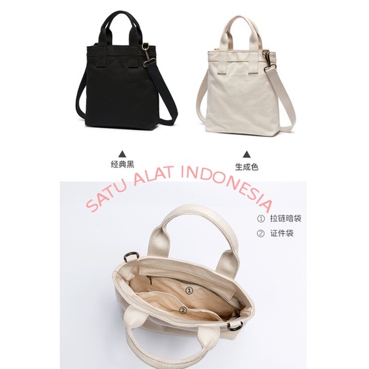 SATU ALAT Tas Selempang HARAJUKU 100% Canvas Premium Tebal Tas Kanvas