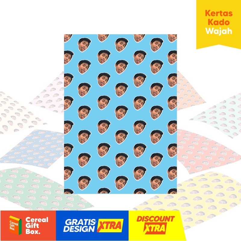 

Kertas Kado Custom Wajah dan Muka | Gift Paper Face Custom