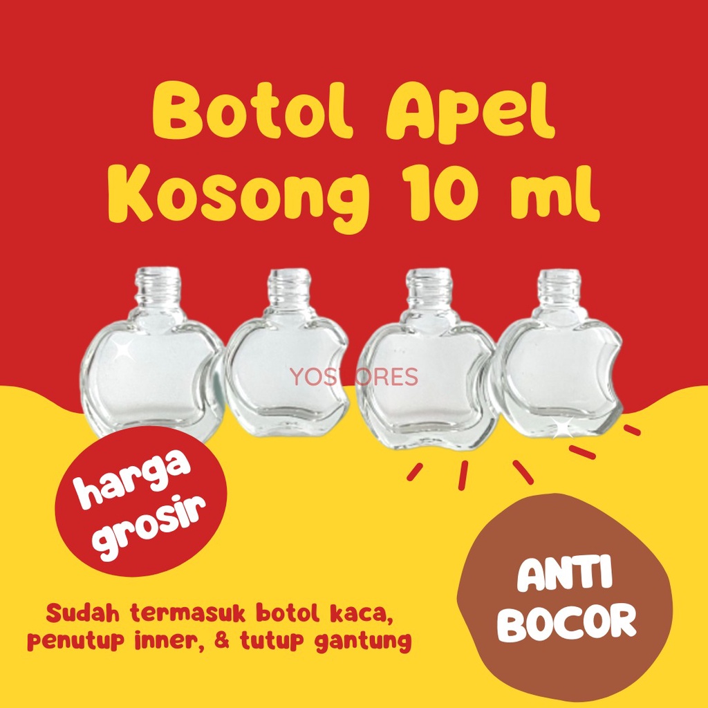BOTOL PARFUM APEL KOSONG 10ml / BOTOL APEL KOSONG / BOTOL PARFUM MOBIL KOSONG GANTUNG / BOTOL APEL /