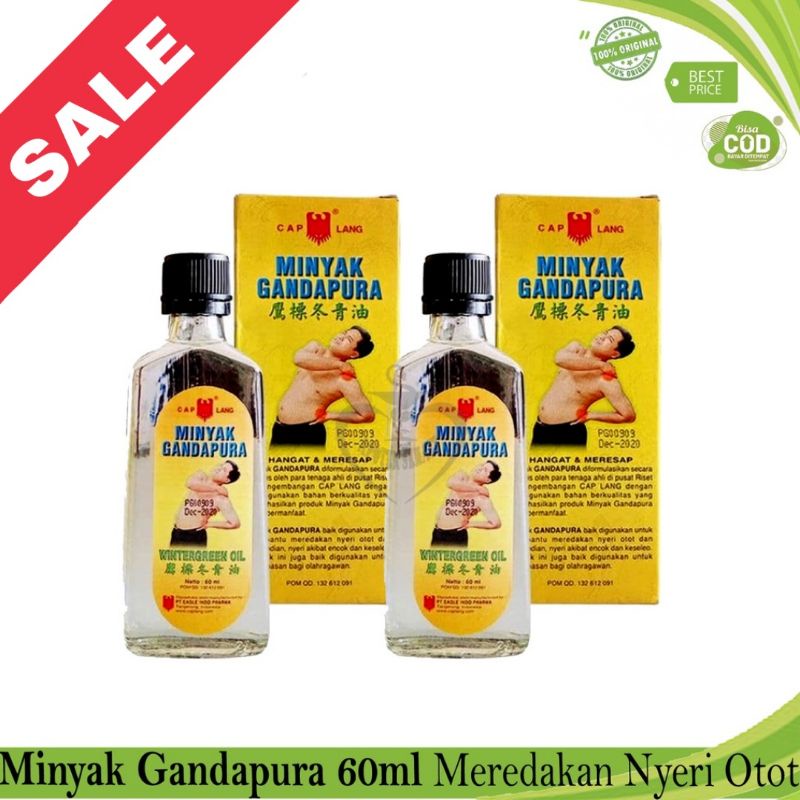 Minyak Gandapura 60ml | minyak urut hot panas dari cap lang
