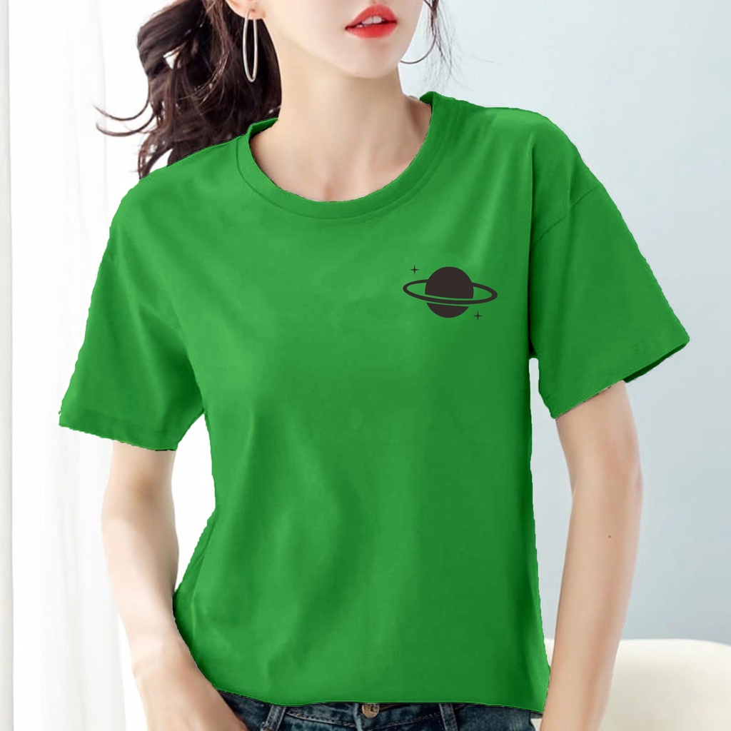 Kaos Wanita Dewasa Poly Cotton Combed 30's / Baju wanita Lengan Pendek / Kaos distro wanita Katun