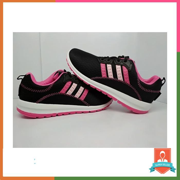 SEPATU ANAK SEKOLAH PEREMPUAN HITAM ORIGINAL ANDO PLANO HITAM PINK