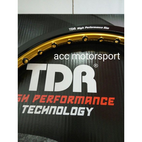 Velg TDR 2 tone hitam gold/ set