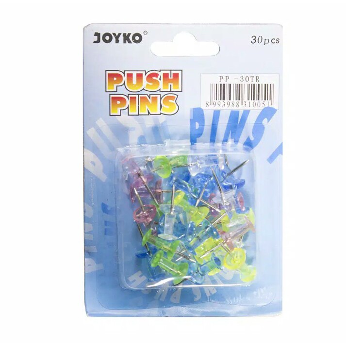 

Push Pins (Paku kertas) 1 pak isi 30 pcs JOYKO PP-30TR