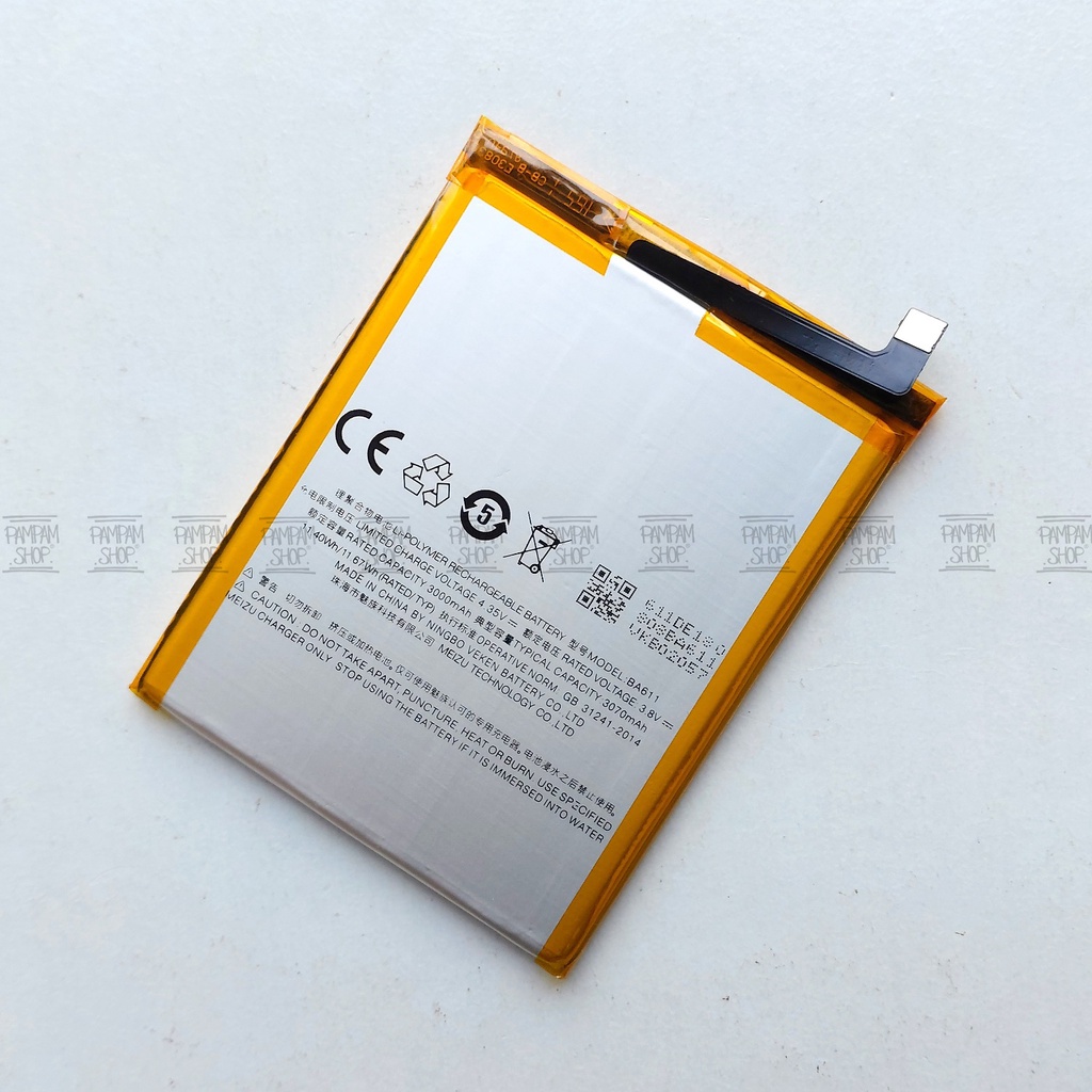 Baterai Meizu M5 BA611 M611H Original OEM Batre Batrai Battery Ori Handphone HP Ori