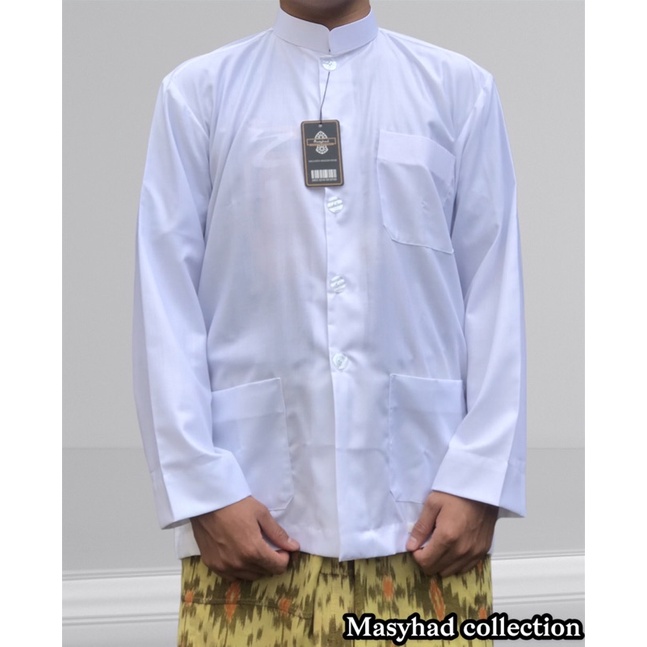 BAJU KOKO MASYHAD PUTIH MODEL YAMANI