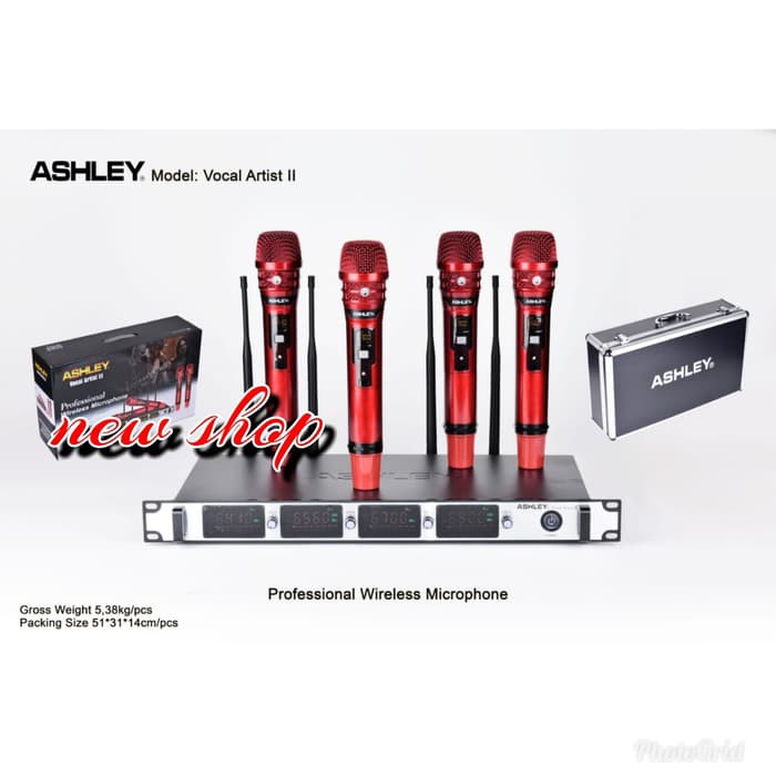mic wireless Ashley vocal artis ll 4mic pegang