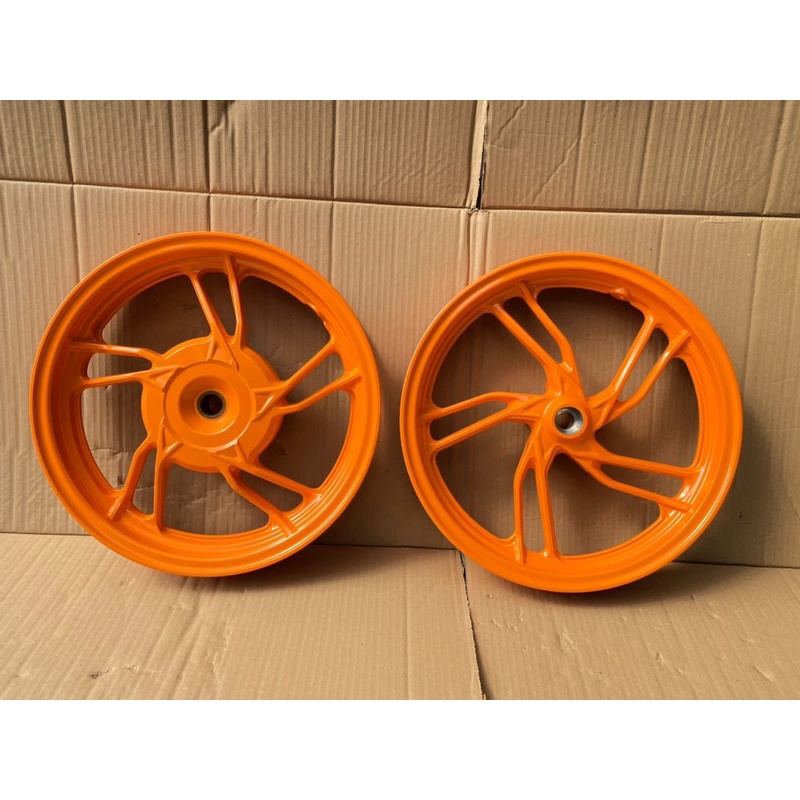 Jual Velg Set Depan Belakang Honda New Vario Ori Enkei Warna Orange