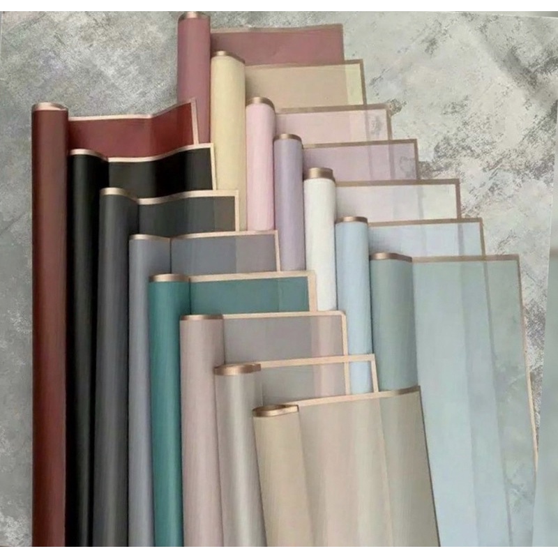 

CELLOPHANE kertas buket bunga list mas hand(per 5 lembar)