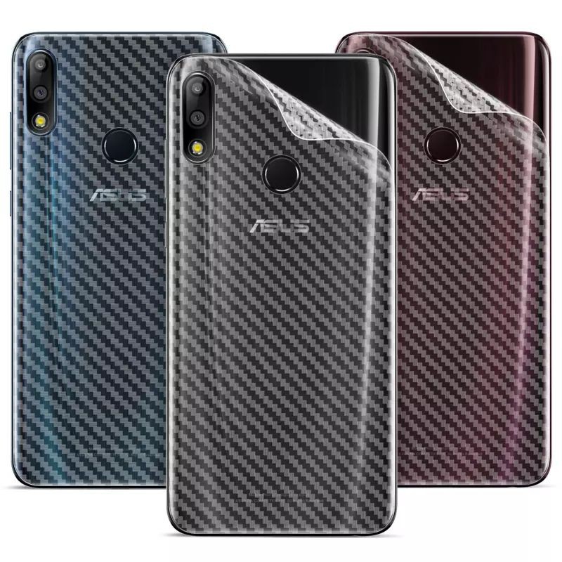 Skin Carbon 3D Asus Zenfone Max Pro M1 M2 - Garskin Karbon Fiber Anti Gores Belakang Premium