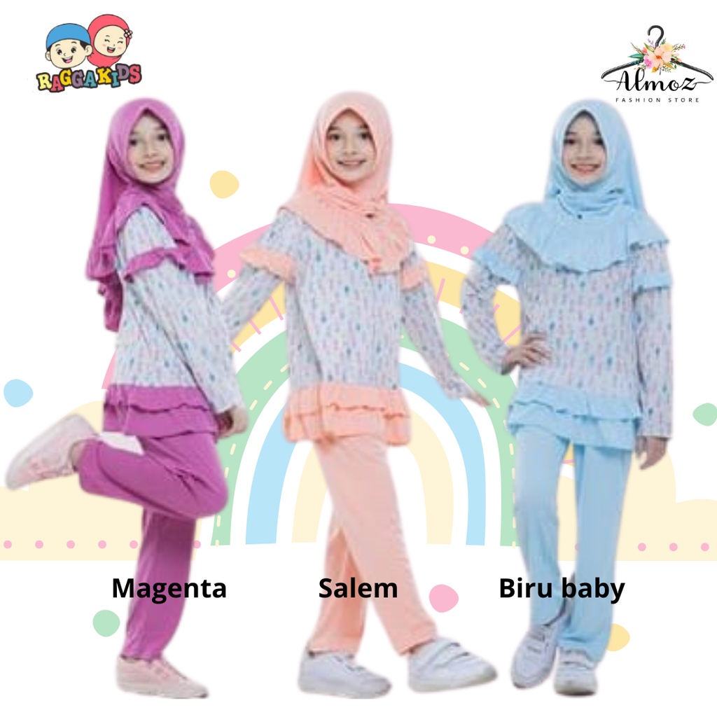 Oneset Setelan baju dan celana Set daily anak pineapple raggakids