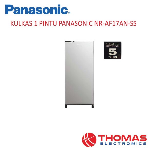 KULKAS 1 PINTU PANASONIC NR AF17AN SS GAANSI RESMI