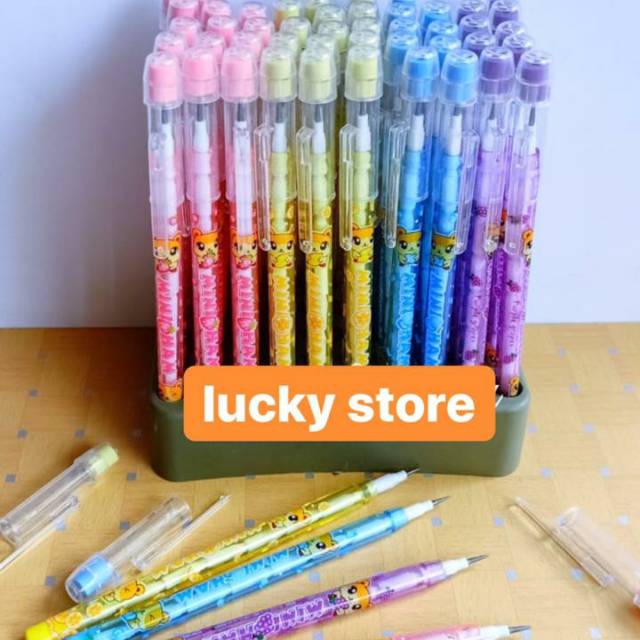 

Pensil sambung susun (ada penghapusnya)