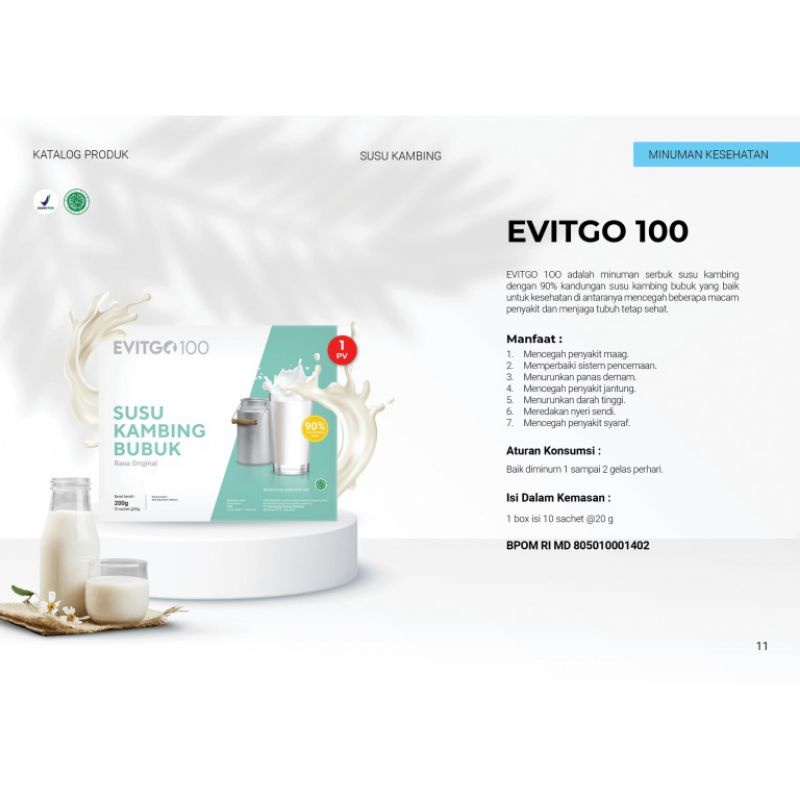 Evit Go100 susu Kambing putih | EvitGo 100 Baguss Untuk pemutihan kulit &Wajahh