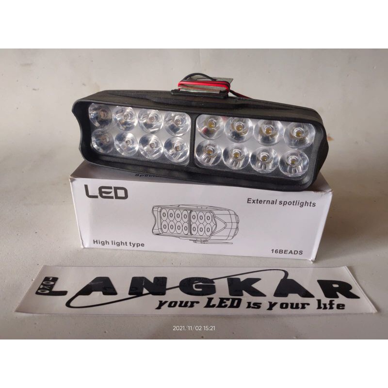 Led Tembak Bar Kendraan Motor 12V 6Led 8Led 12Led 15led 16Led 21Led 30Led-16 Led