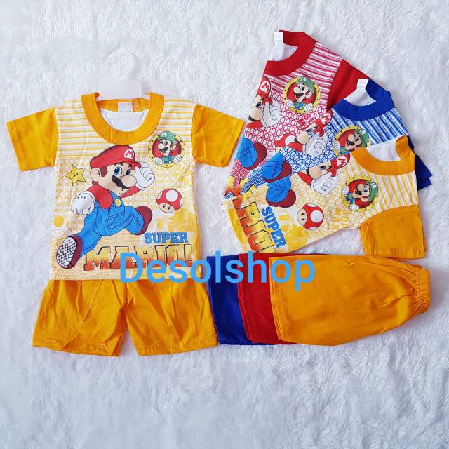 Stelan anak cowok karakter super mario