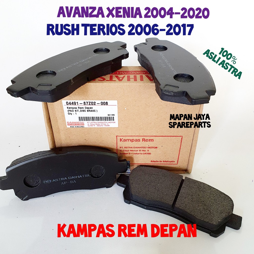 BRAKE PAD ORIGINAL - KAMPAS REM DEPAN AVANZA / XENIA / RUSH / TERIOS / TARUNA