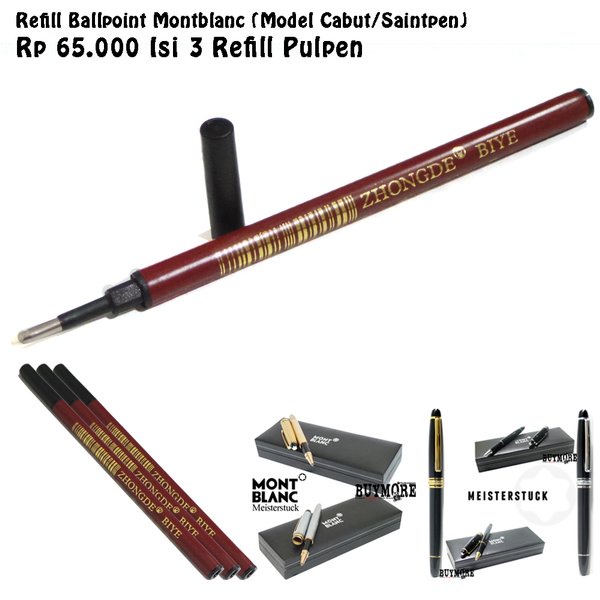 

Isi Ulang Pulpen Refill Tinta Pen Montblanc Saintpen Hitam isi 3pc Refill