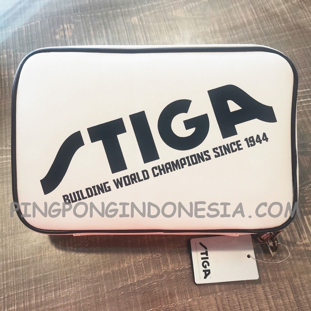 Stiga World Champions Bet Wallet - White - Blade Cover Pingpong Sarung Bat Case Tenis Meja Square Ha