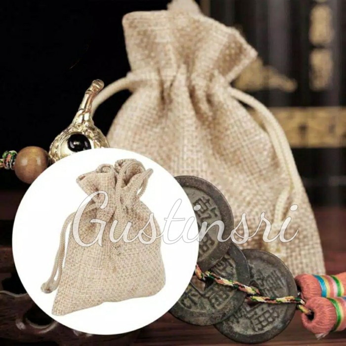 [READY STOCK] BURLAP POUCH GONI SIZE 7x9 KANJUT KUNDANG KANTONG KOIN RAMI RUSTIC - 13x18