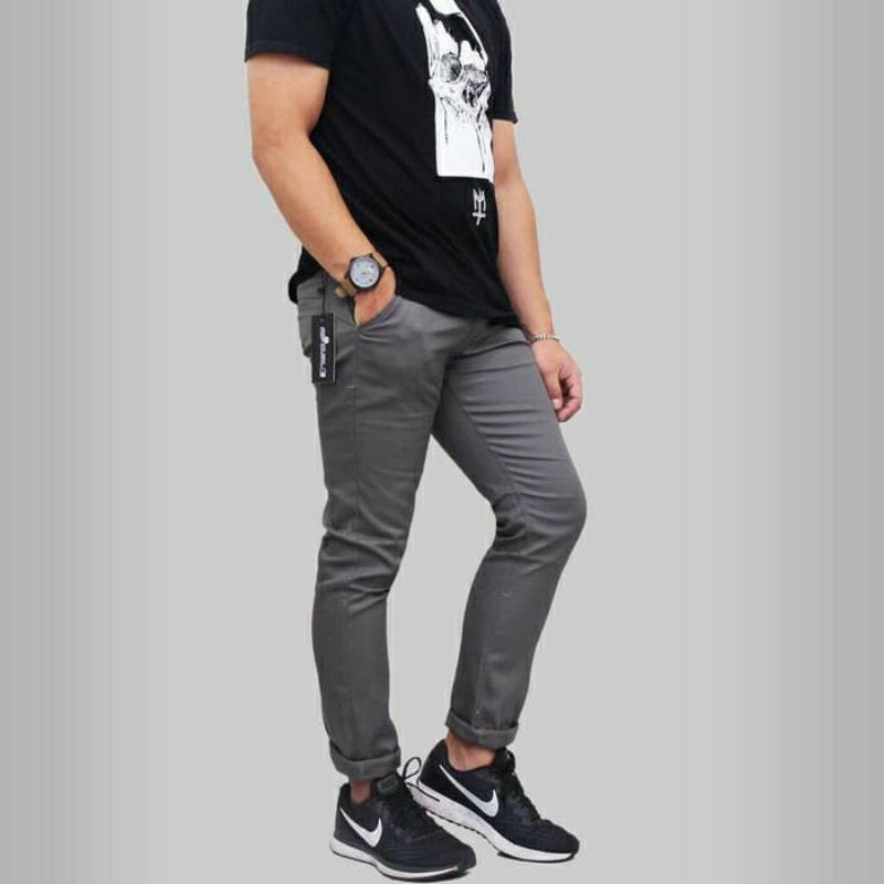 (COD) CELANA PRIA CHINO SLIMFIT PANJANG KATUN STRECH/MELAR PREMIUM