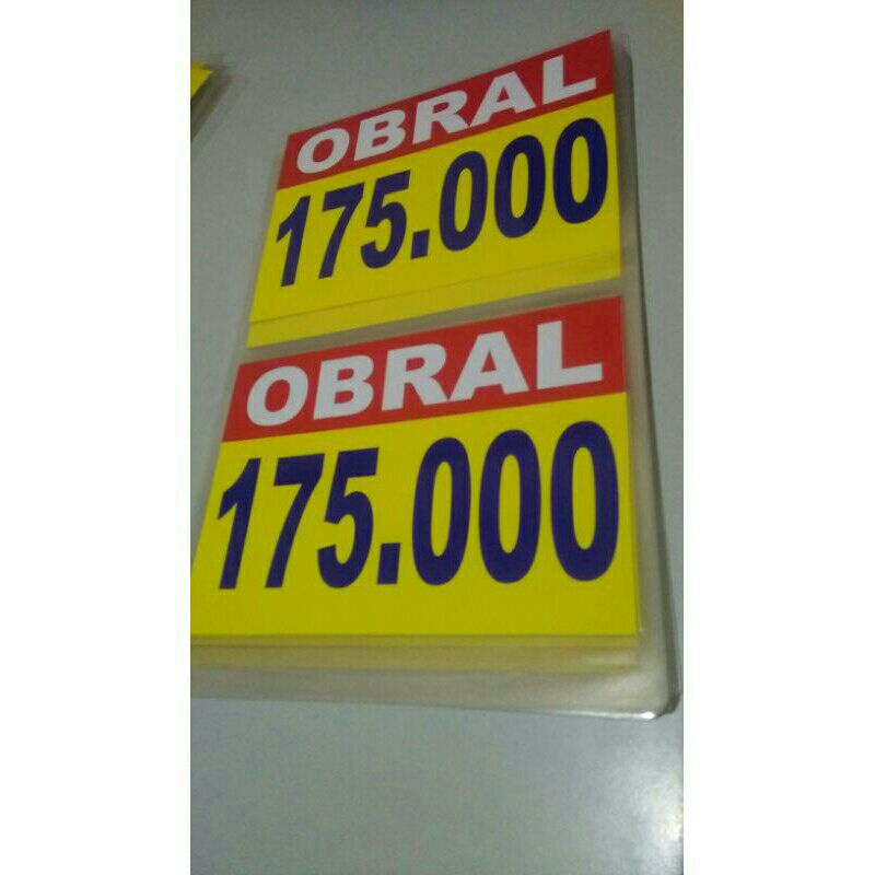 

Harga Obral Laminating /1Folio dapat 2 pcs / Hargaobral / Obralan / Bandrol Harga