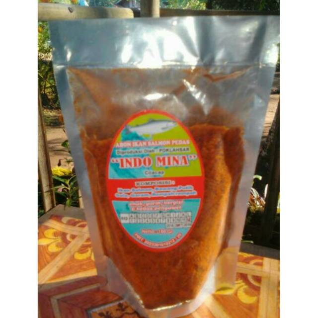 

Abon Ikan Salmon Pedas Indo Mina 100 gram Non MSG