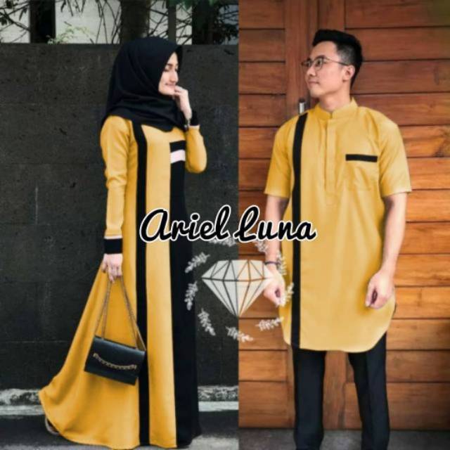 CP ARIELLUNA COUPLE GAMIS MOSCREPE COUPLE RAMADHAN 2021