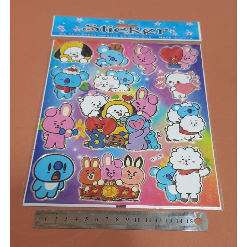 KPOP CUTTING STICKER BTS ARMY CUTE CARTOON BT21 BANGTAN