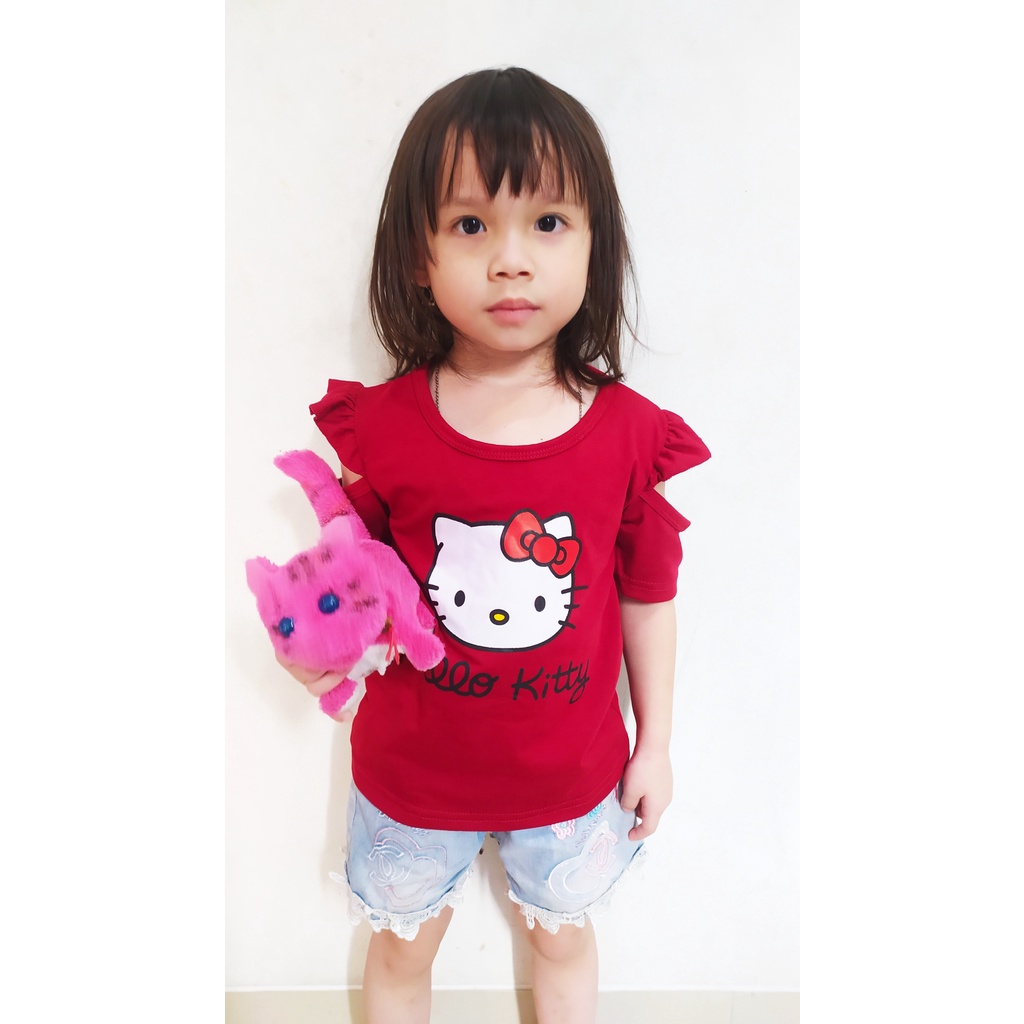 VISION ONLINE-KAOS BAJU P271 HK SABRINA KERUT ANAK PEREMPUAN 1 2 3 TAHUN MURAH KEKINIAN LUCU KOREA