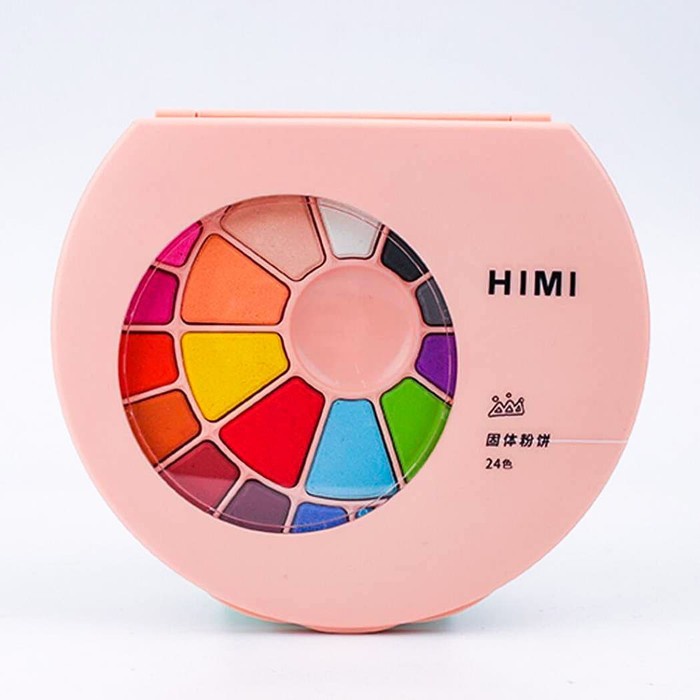 

(DISKON TERMURAH) Miya Himi Solid Watercolor Set 24 with Brush - Pink