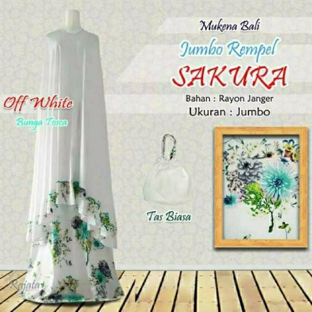 Mukena sakura/mukena katun/ mukena jumbo